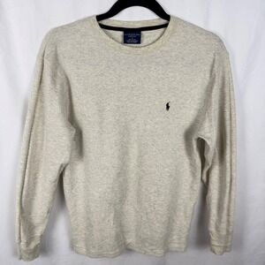 Polo Ralph Lauren Men's Sleepwear Long Sleeve Waffleknit Medium Loungewear Logo